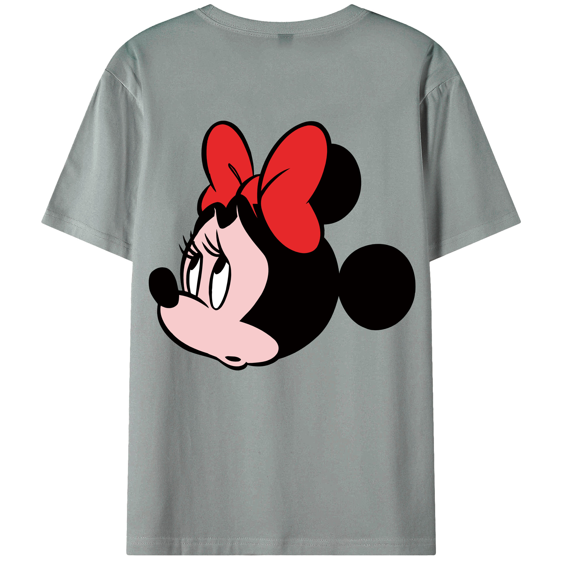 ミッキーマウス Mickey Mouse 綿100％ メンズ半袖Tシャツ（バックプリント） 通気性